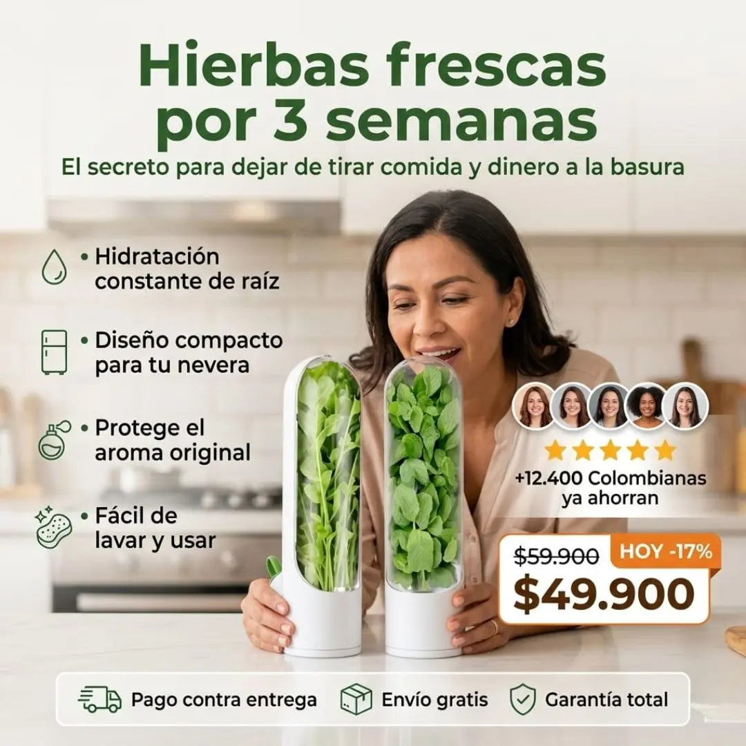 Mantén tus hierbas frescas por más tiempo y cocina con sabor real todos los días 🌿