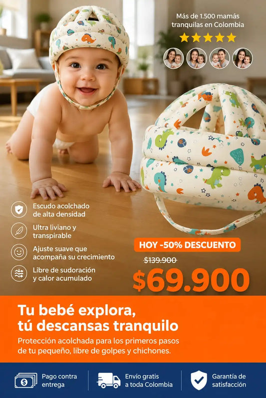 Gorro Protector Antigolpes para Bebé